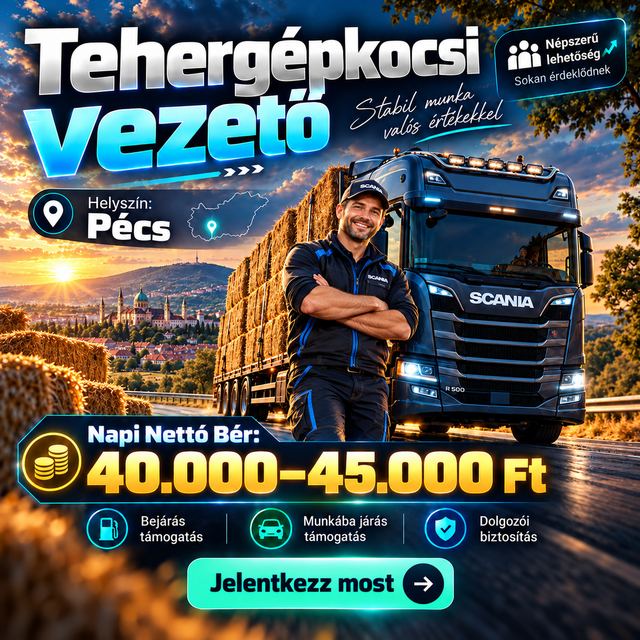Álláshirdetés képe: Tehergépkocsi-vezető
