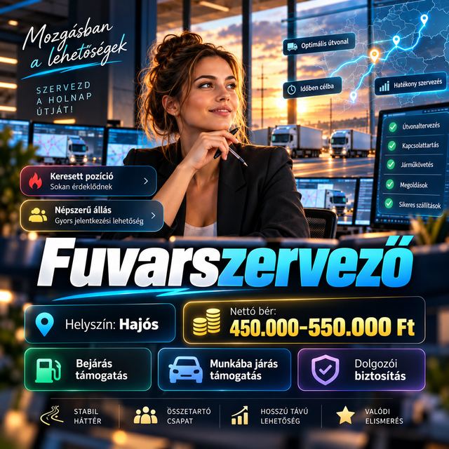 Álláshirdetés képe: Fuvarszervező